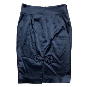 Privee Black Bow Pencil Skirt S